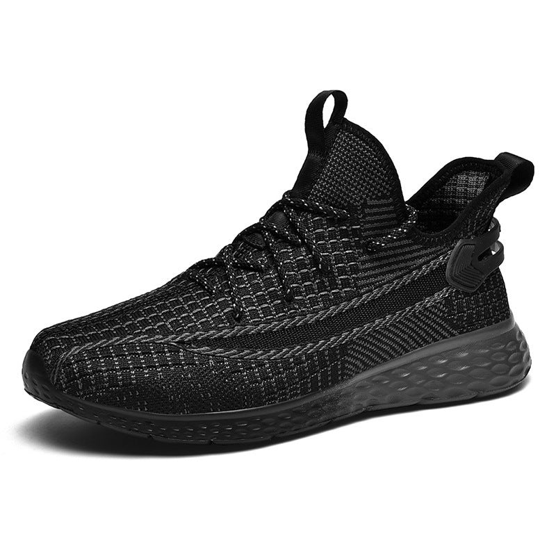 Men's Casual Sports Trend Fly Woven Mesh Breathable Shoes Overview: Unique design, stylish and beautiful. Good material, comfortable feet. A variety of colors, any choice. Specification: Style: leisure Function: breathable, balanced, lightweight, non-slip