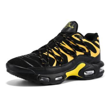 Sports shoes men's shoes large size flying shoes breathable Style: fashion trend Function: air permeability, light weight, deodorization, skid resistance, wear resistance, sweat absorption and shock absorption Pattern: stripes Upper material: mesh Sole ma