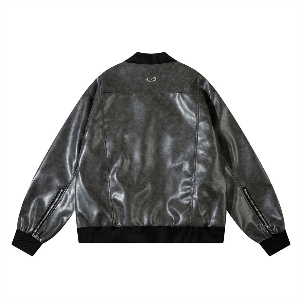 American Retro Baseball Uniform Leather Men Product information: Color: Black, Brown Size: M,L,XL Leather classification: PU Applicable scenarios: Leisure Applicable people: Youth Note: 1. Asian sizes are 1 to 2 sizes smaller than European and American pe