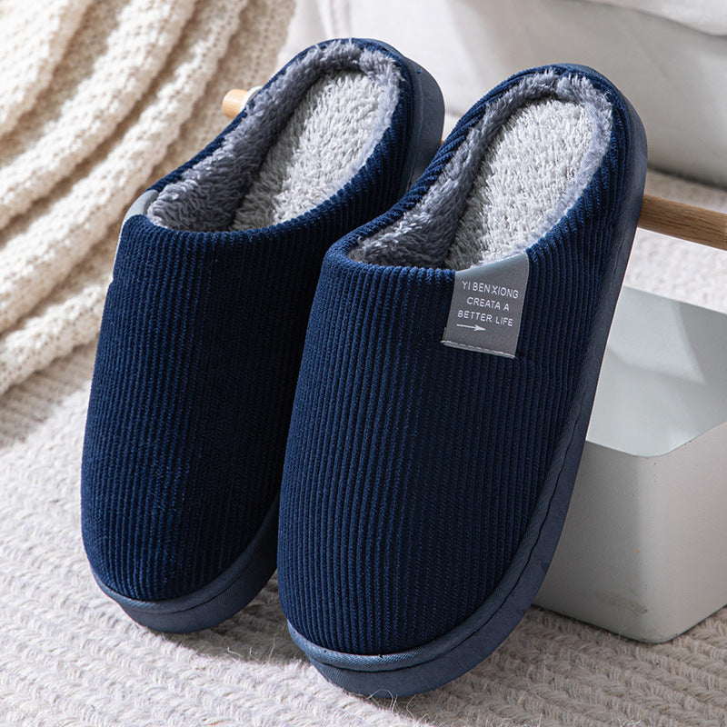 Non-slip Plus Velvet Cotton Slippers Product information: Upper material: cloth Sole material :PVC Popular elements: Solid colors Thickness: Thickening Pattern: Solid color Toe shape: oval Heel shape: flat Style: Ladylike Style: Baotou Color: Article gray