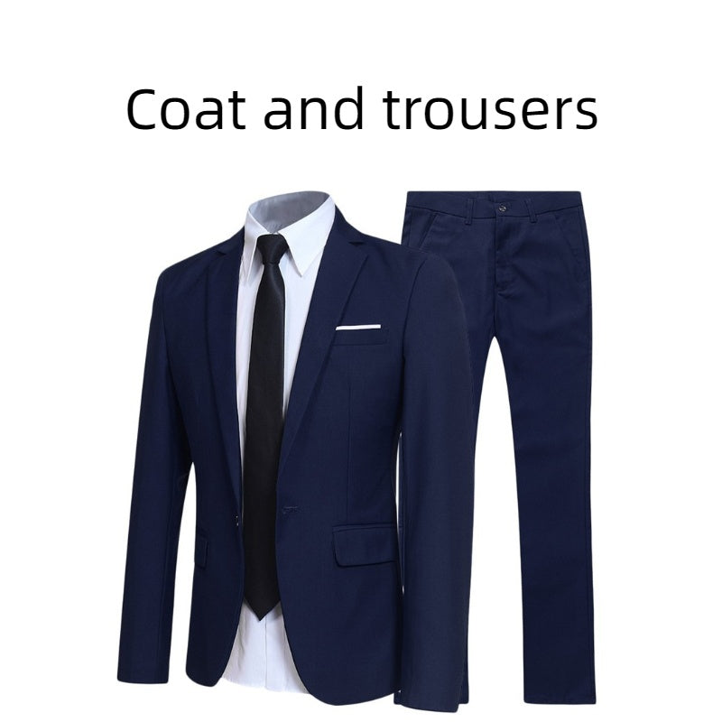 Suit 3-piece Suit Men Get Married In Business Main fabric composition: 80 (%) Main fabric ingredient: polyester fiber (polyester) Lining ingredient: polyester fiber (polyester) Way of slits: back middle slits Style details: multiple pockets Garment pocket