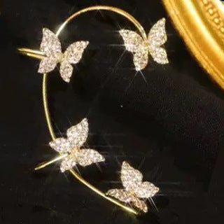 Fashion Earring Butterfly Ear Clip And Ear Hook Jewelry Overview: 100% new design and high quality Must-have for fashion women Have a beautiful appearance Specifications: Material: Alloy Style: Europe and America Modeling: Bow tie Processing: Plating Styl