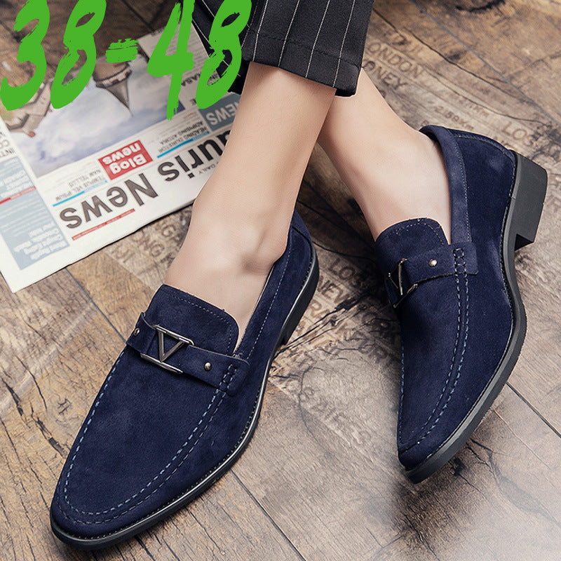 Large Men's Lefu Leather Shoes Product information: Color: Black, Blue Upper height: low top Size: 38, 39, 40, 41, 42, 43, 44, 45, 46, 47, 48 Sole material: rubber Toe holder shape: leather toe Holder Shoe Upper material: PU leather Applicable Gender: Mal