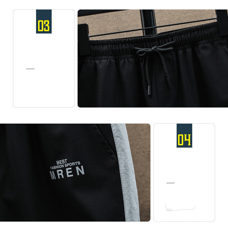 Two Piece Suit Men Fashion Hooded Jacket Coat Pants Product information: Style: Korean Thickness: General Length: trousers Top Style:: Jacket Top Sleeve Length: Long Sleeve Whether Hooded: Hooded Fabric name: chemical fiber blend Main fabric composition: