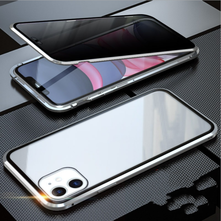 Double-sided glass magnetic king mobile phone case no anti-peep function Overview: Style: Simple Popular elements: solid color Independent buttons, easy to touch Non-Apple branded products, Compatible with iPhone models Specification: Size: New Design All