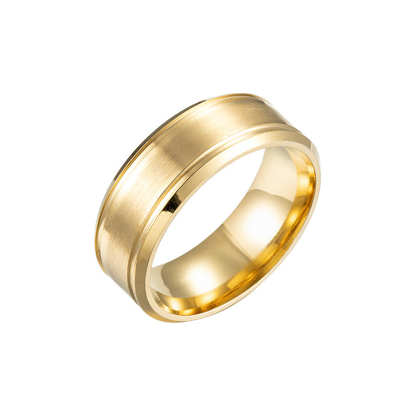 Mens Wedding Rings Black Sliver Gold Pure 8MM Rings Product Information: Type: Ring, Ring Material: stainless steel Product number; JWR801 Shape; Geometric type Treatment process: electroplating Style: Unisex Color: black, gold, silver size; 5th, 6th, 7th