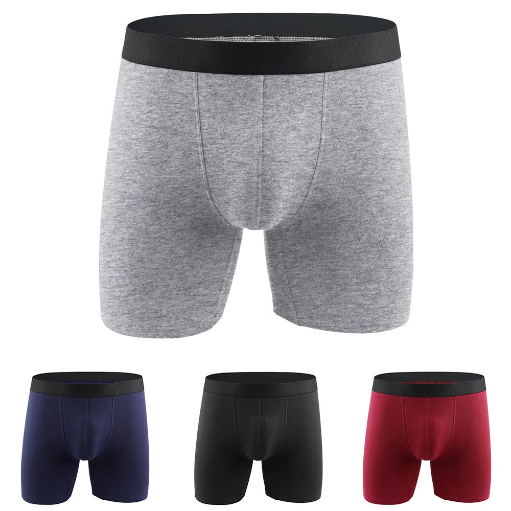 Men's Underwear Cotton Large Square Corner Product Details: Function: breathable Fabric count: 40 pieces Weaving method: knitting Main fabric composition: cotton Pattern: solid color Color: Euro long grey, Euro long black, Euro long blue, Euro long wine r