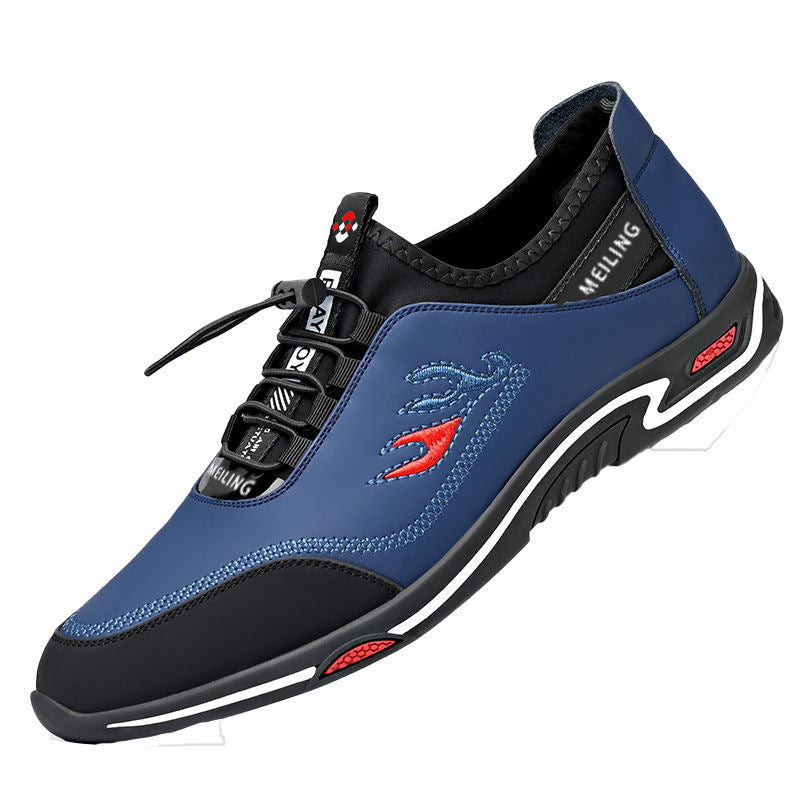 New Leather Breathable Casual Men's Shoes Product information: Applicable gender: male Pattern: plain Upper material: artificial PU Color: blue, black Size Information: Sizes: 39, 40, 41, 42, 43, 44 Size(mm) 34 35 36 37 38 39 40 41 42 43 44 45 46 Foot len