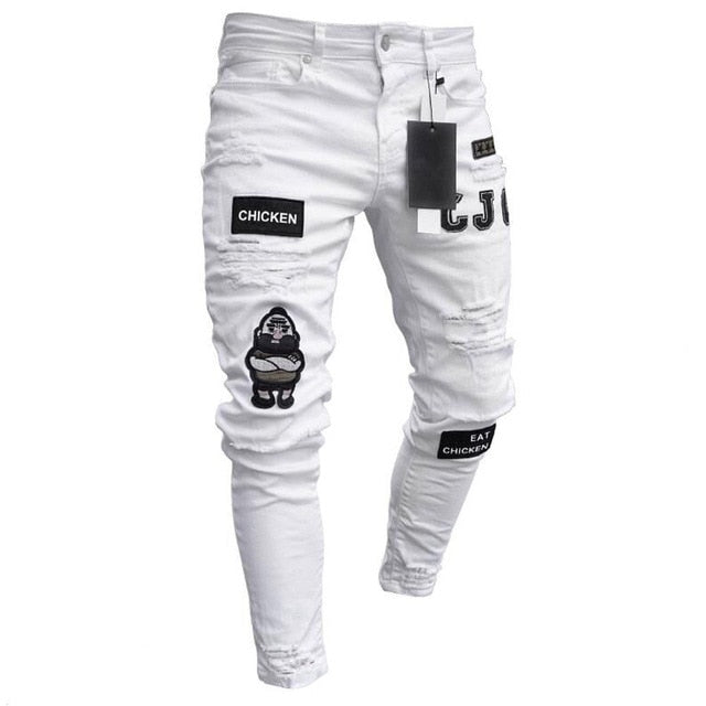 Men Stretchy Ripped Skinny Jeans Looking for something different in your jeans? Check out our selection of Men Stretchy Ripped Skinny Jeans. These stylish jeans come in 3 different styles, so you can find the perfect look for you. They're made with high q