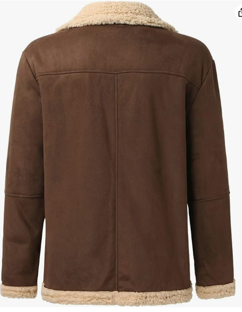 Fur Coat Thickened Zipper Faux Leather Jacket Product information: Color: black, khaki Size: S,M,L,XL,XXL,3XL,4XL,5XL Thickness: thickening Fabric name: Suede Main fabric composition: Polyester Fiber (polyester) Length: medium length (65cm Applicable Gend