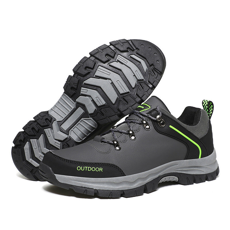 Hiking Shoes Men's Shoes Waterproof Non-slip Hiking Outdoor Shoes Product information: Wearing style: front tie Function: non-slip Inside material: cotton Outsole material: EVA Upper height: low Sole material: TPR Sole craft: viscose shoes Upper material:
