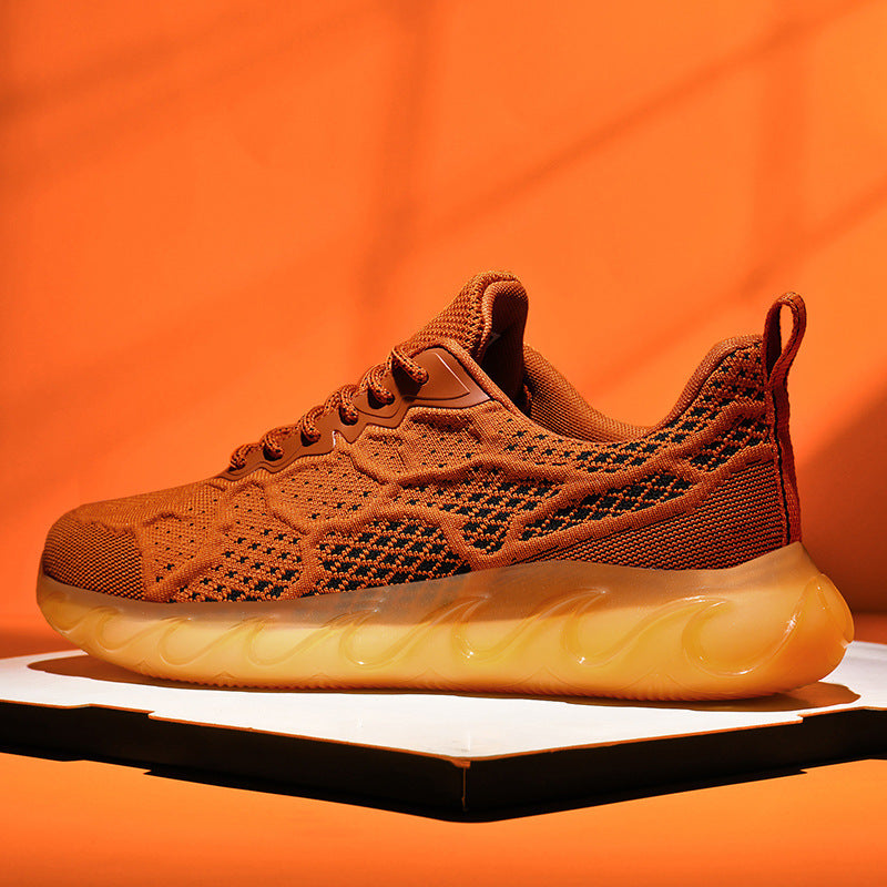 Men's Fashion Casual Fly Woven Mesh Shoes Product information: Pattern: solid color Lining material: cloth Color: 555 white, 555 Black, 555 Brown Sole material: tpu Style: round head Toe holder shape: round head Shoe Upper material: Mesh Applicable Gender