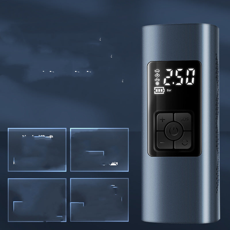 Wireless Portable Electric Car Air High Power Product information : Battery capacity: 3 2000mAh lithium batteries Product power: 60W Working voltage: DC 11.1V Working current: ≤6A Piston diameter: 15m Maximum Air Pressure: 150psi Accuracy: ±1.5psi Air vol