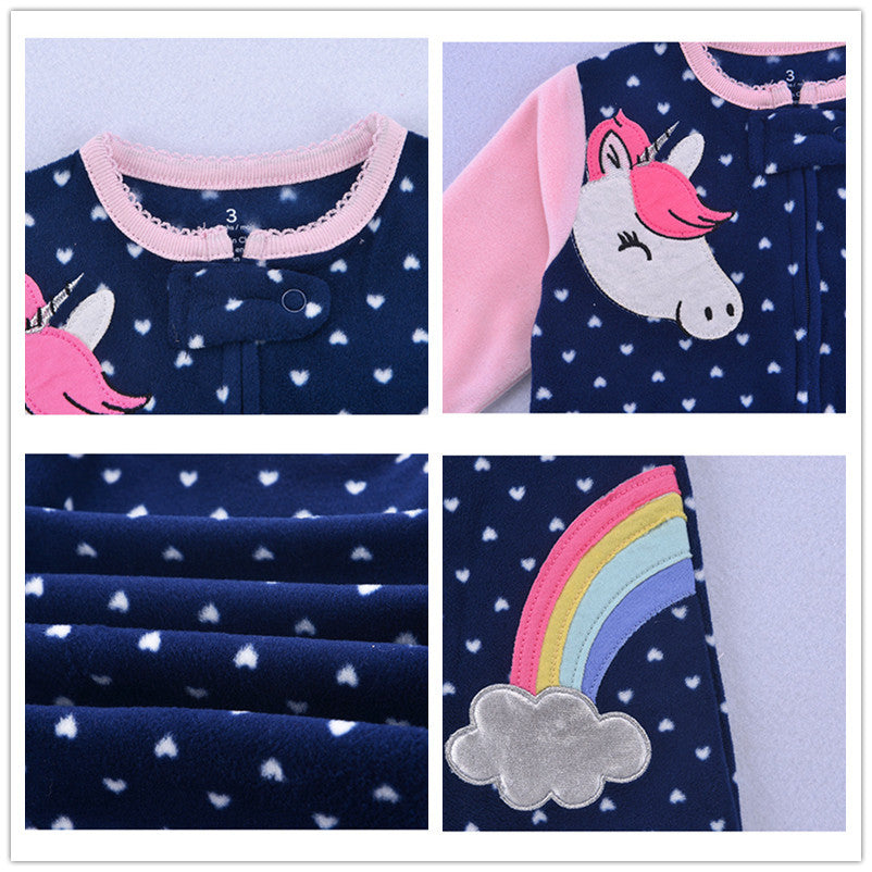 Spring Baby Girl Clothes Kids Soft Fleece Rompers Kids Product information: Made of: Cotton Applicable gender: general Reference height: 3M 6M 9M 12M P acking list: Baby clothes*1set Spring Baby Girl Clothes Kids Soft Fleece Rompers Kids Product informati