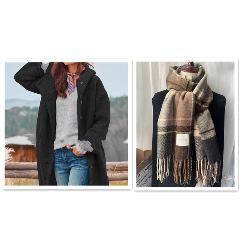 Women's Temperament Thickened Tweed Medium-length Trench Coat Product information: Material: Tweed Style:Fashion simple Features:Solid color Colour:Green,Pink,Grey,Blue,Black Size Information: Note: 1. Asian sizes are 1 to 2 sizes smaller than European an