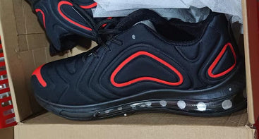 Casual Air Cushion Black Shoes Men Outdoor Breathable Lace-up Sneakers Running Sports Shoes Overview: Unique design, stylish and beautiful. Good material, comfortable wear. A variety of colors, any choice. Product information: Upper Material: Artificial P