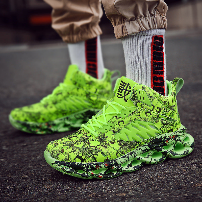 Trendy Camouflage Sports And Leisure Blade Old Shoes Overview: Unique design, stylish and beautiful. Good material, comfortable feet. A variety of colors, any choice. Specification: Fashion element: Sewing thread Upper material:microfiber Sole material: r