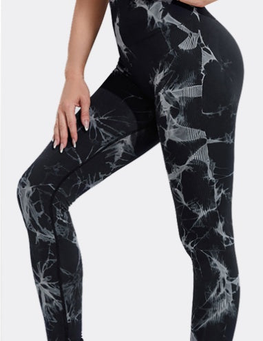 Seamless Tie Dye Leggings Women Yoga Pants Push Up Sport Fitness Running Gym Leggings Overview: Unique design, stylish and beautiful. Good material, comfortable feet. A variety of colors, any choice. Product Information: Suitable sports: fitness, outdoor