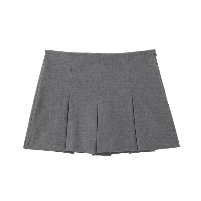 High Waist Wide Pleats Shorts Skirts Elevate your summer style with ZEVITY's Women's High Waist Wide Pleats Design Slim Shorts Skirt. With a chic pantalone cortos aesthetic, these hot shorts are a must-have for fashion-forward females. The high waist offe