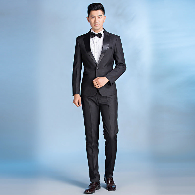 Fashion And Simple Men's Costume Suits Product information: Main fabric composition: polyester fiber (polyester) The content of the main fabric ingredient: 90 (%) Applicable scenes:, dance, beach, banquet, daily, work, wedding, home, rainy day Collar type