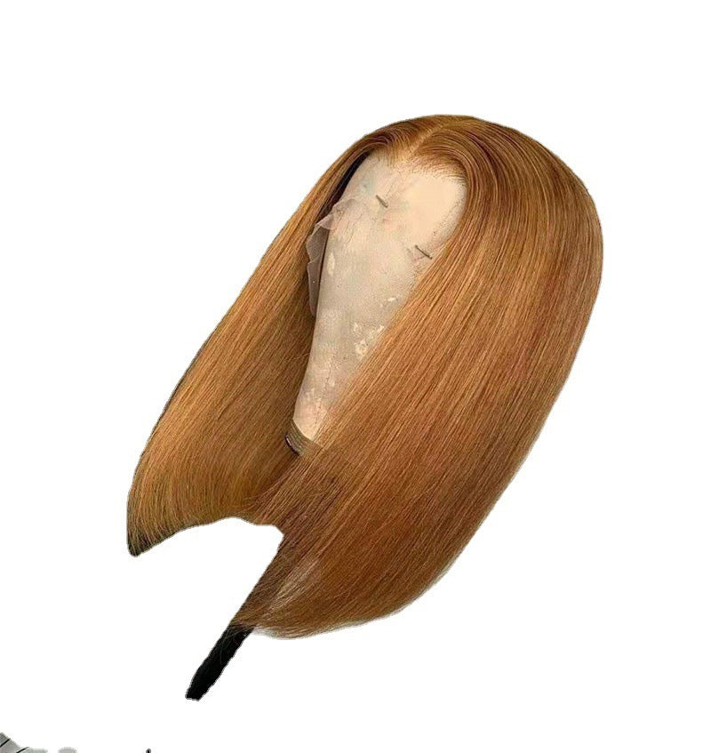 Lace Forehead Wig, Blond Human Hair Wig Product information Style: Natural Model: Real Hair Lace Headgear Processing technology: full hand-knitted/semi-mechanized/360 headgear Wig length: 8-28 inches Can it be dyed and ironed: it can be dyed Hair material
