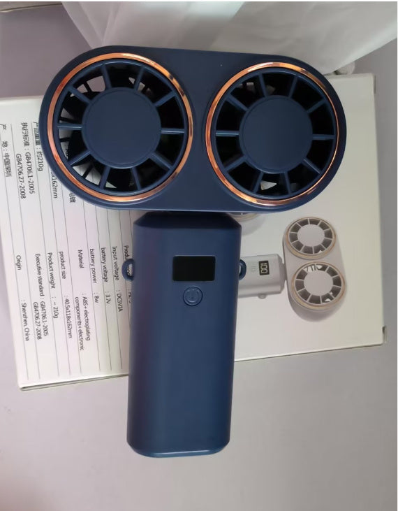 USB Handheld Mini Fan Foldable Portable Neck Hanging Fans 5 Speed USB Rechargeable Fan With Display Screen Overview: Revolutionary Design: Enjoy cool breeze wherever you go with our handheld electric fan's easy-to-carry and store, innovative folding desig
