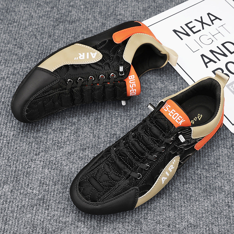 Men's Trendy Sneakers Casual Non-slip Soft Bottom Product information: Applicable sports: Universal Lining material: Mesh Color: white green, white blue, black Orange Upper height: low top Heel height: flat heel Sole craft: injection moulded shoes Sole ma