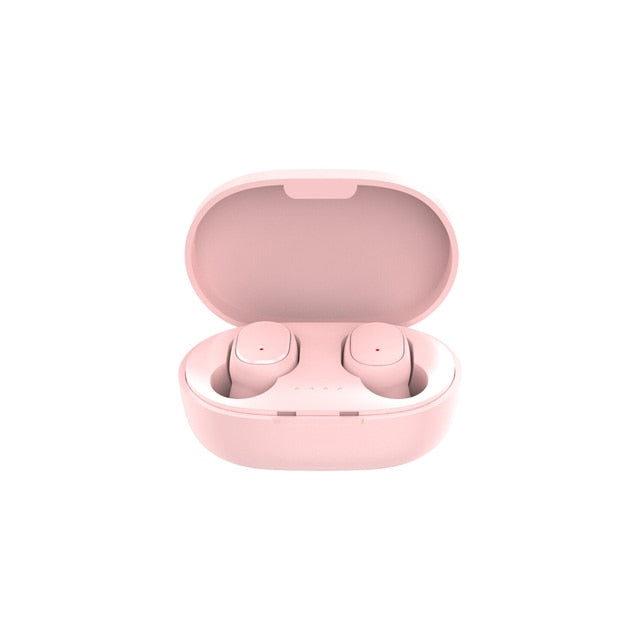 Candy Colored Wireless Bluetooth Earphones Experience high-quality wireless audio with the Original A6S TWS Headset. These Bluetooth earphones offer sport stereo sound and are compatible with devices like Xiaomi, Huawei, and iPhone. Whether you're working