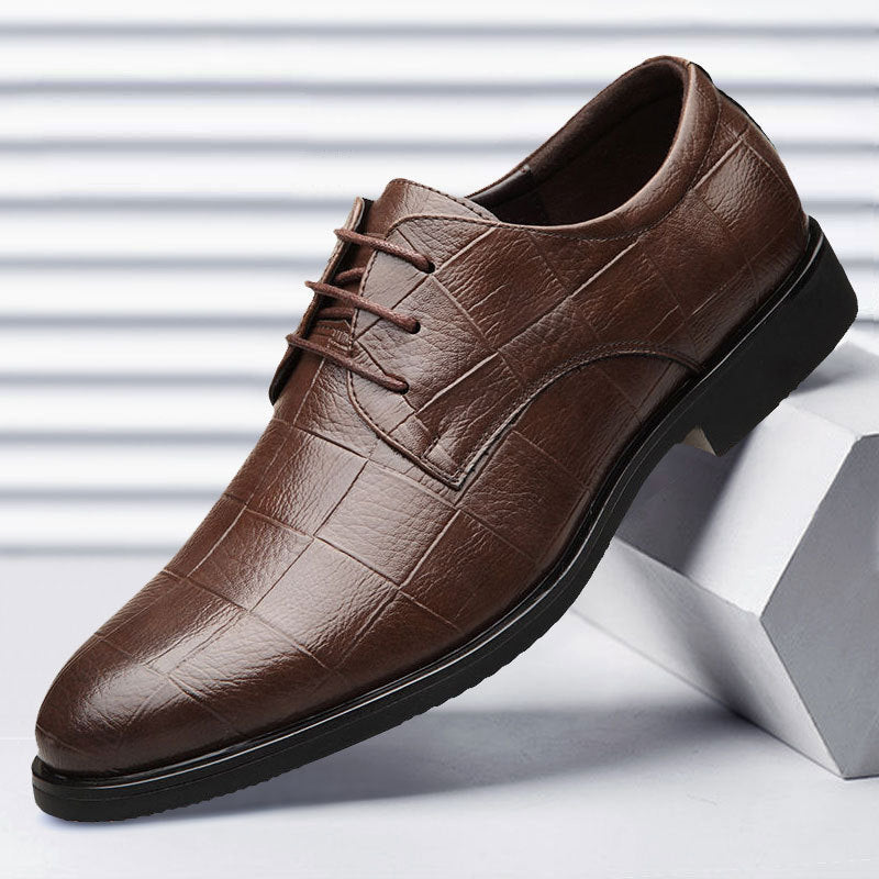 Business British Lace Up Black Casual Korean Style Breathable Shoes Product information : Function: breathable, warm Style: business casual Sole Material: Rubber Heel shape: flat Inner material: Microfiber Upper height: low Color: black, brown Size Inform