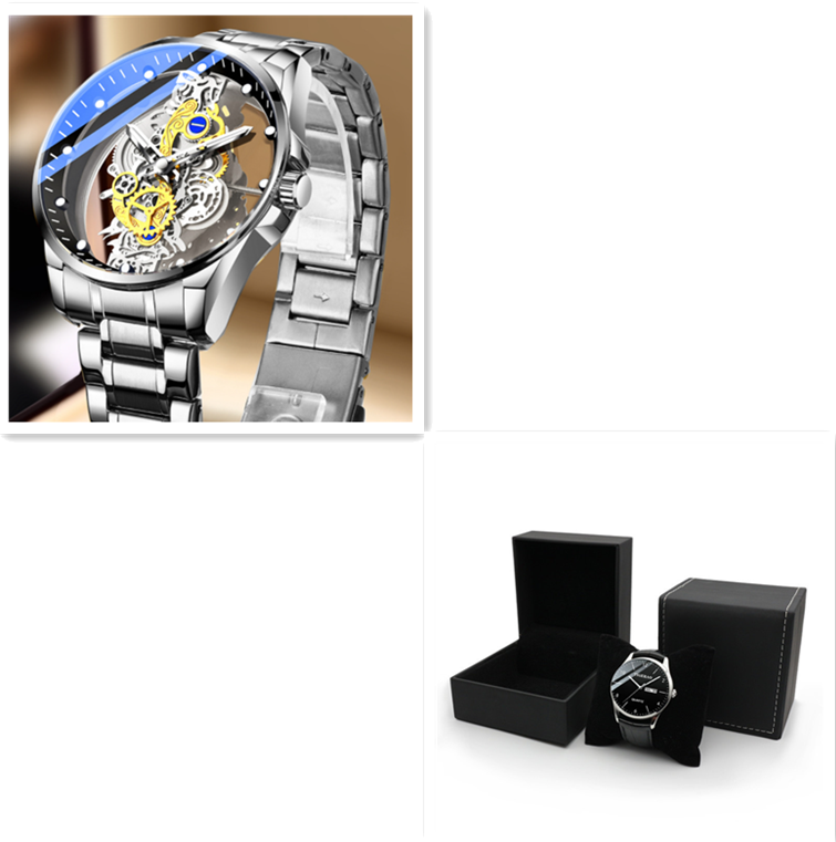 Men Watch Skeleton Automatic Quartz Watch Gold Skeleton Vintage Man Watch Mens Watches Top Brand Luxury Overview: High in the night, fearless of the dark The light from the inside out, with the hollow creative movement, shows the sci-fi and mystery of lum
