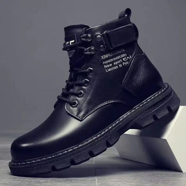 Leather Shoes High Top Fashion Winter Boots Keep your feet protected from the elements with our Leather Shoes High Top Fashion Winter Boots . This all-in-one choice features waterproof leather and durable craftsmanship to shield against rough weather and