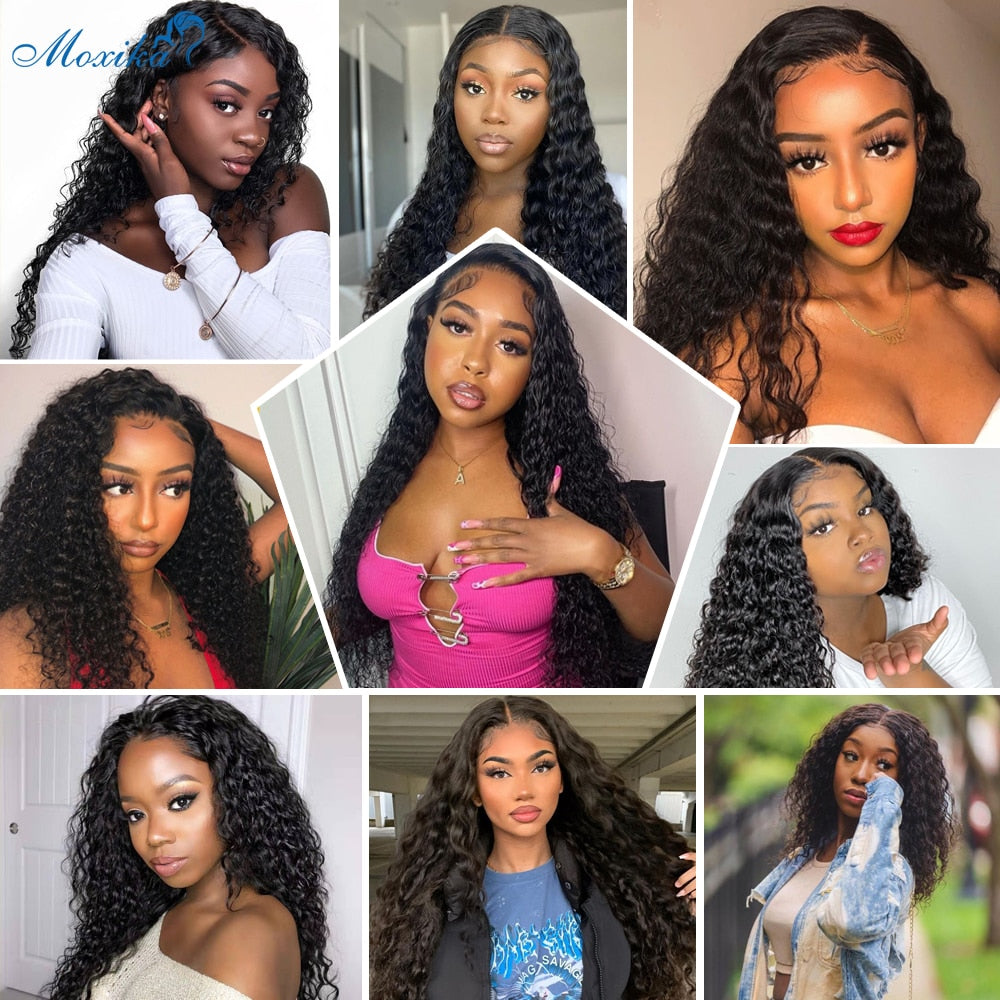 Deep Wave Frontal Wig Introducing our Deep Wave Frontal Wig to add a touch of elegance and glamor to your look. This stunning lace frontal wig is crafted from Synthetic Hair in either an impressive 4x4 closure so that you can adjust the style and fit to y