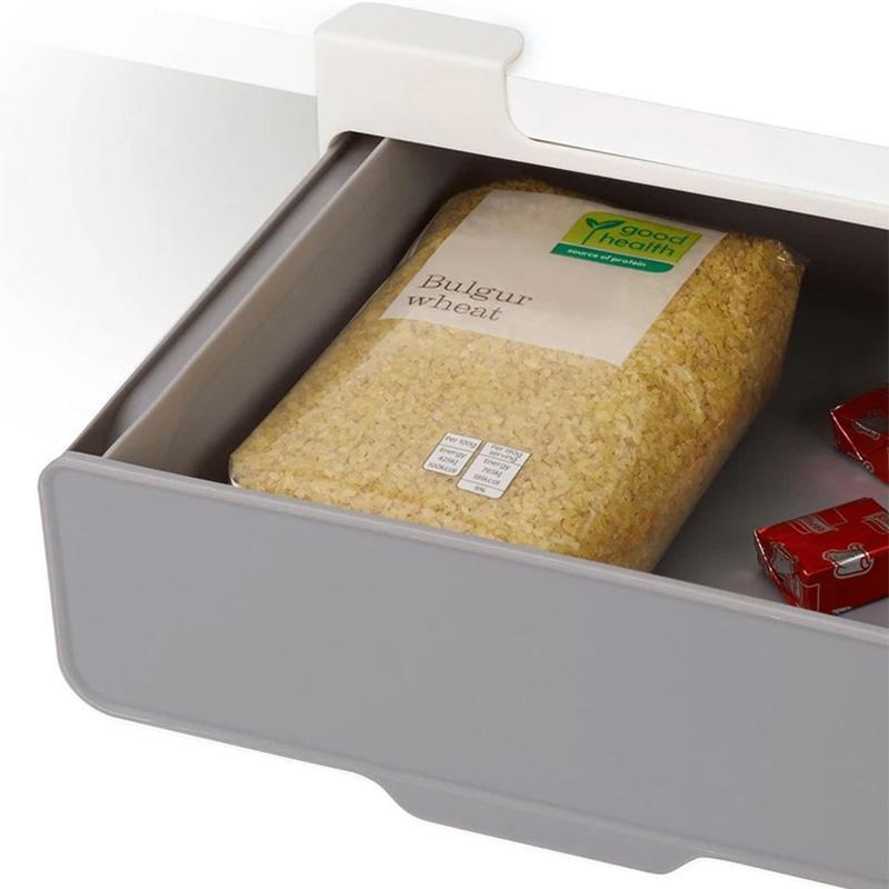 Kitchen Self-Adhesive Wall-Mounted Spice Organizer Introducing the Kitchen Self-Adhesive Wall-Mounted Spice Organizer - the perfect way to make use of unused space beneath your kitchen shelves and keep your spices organized! This clever design features a