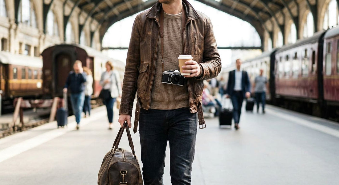 Leather jackets for weekend travel outfits