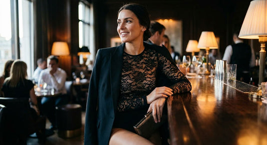 One-piece lace bodysuits for a night out