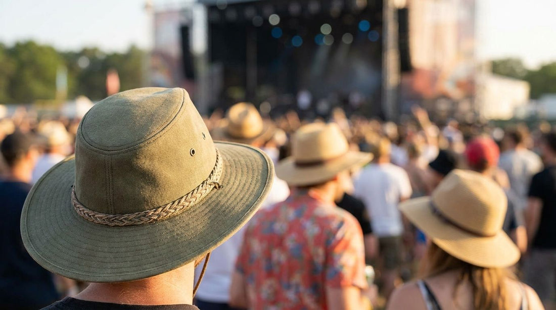 Canvas sun hats for summer festivals
