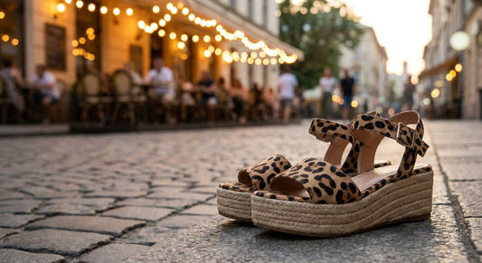 Leopard platform sandals for a night out