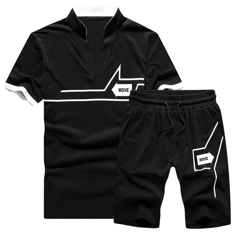 T-Shirt Five Shorts Comfortable Casual Two Piece Set