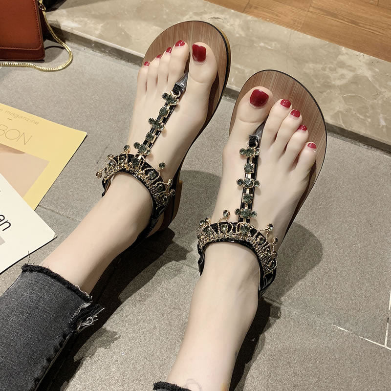 Flip-toe Sandals Fairy Style Flat Bottom