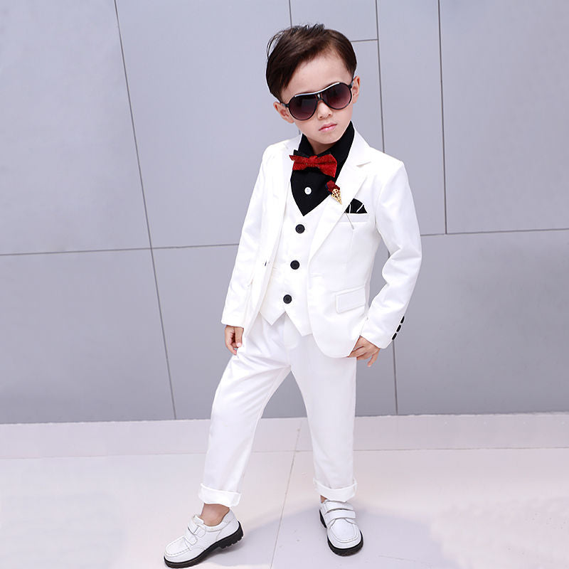 Spring Summer And Autumn New Children's Dress Three-piece Suit