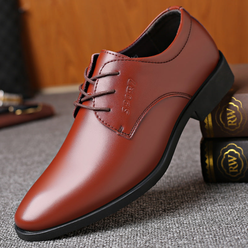 Men's British Korean Style Casual All Match Soft Leather Shoes