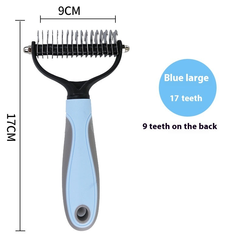 Double-sided Stainless Steel Pet Hair Unknotting Comb