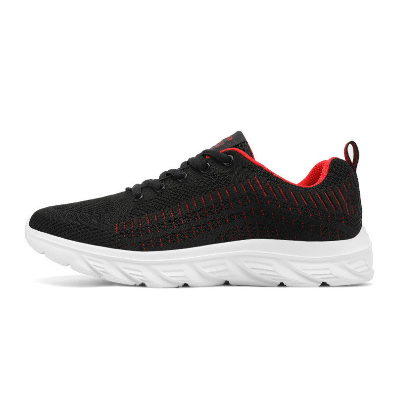 Fashion Flying Woven Breathable Men's Leisure Sports Youth Running Shoes