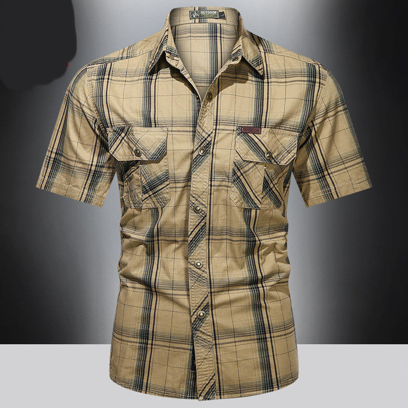 Short-sleeved Shirt Youth Casual Men's Shirt