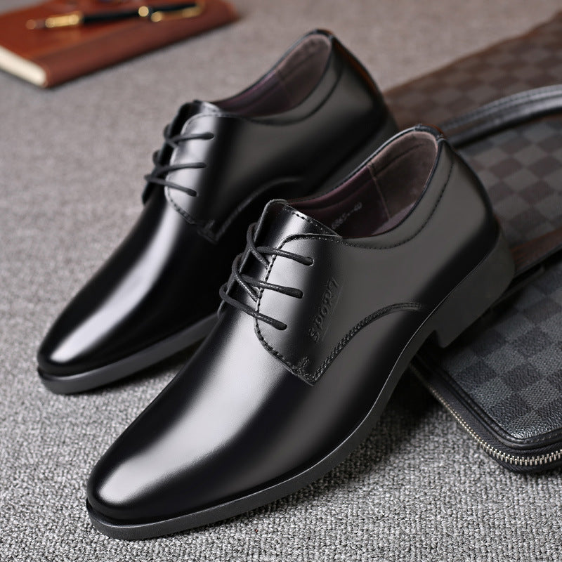 Men's British Korean Style Casual All Match Soft Leather Shoes