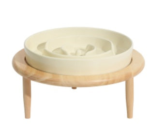 Pet Slow Food Ceramic Neck Protection Bowl