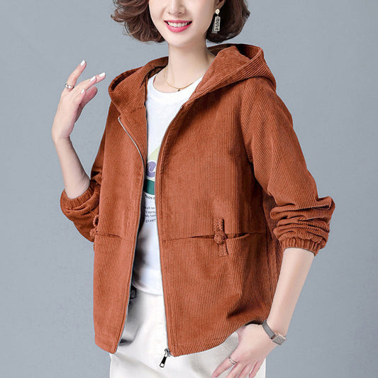 Autumn And Winter New Corduroy Women's Jacket Popular Leisure All-matching