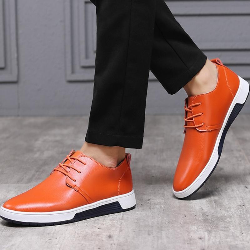 Men's shoes breathable perforated leather shoes youth