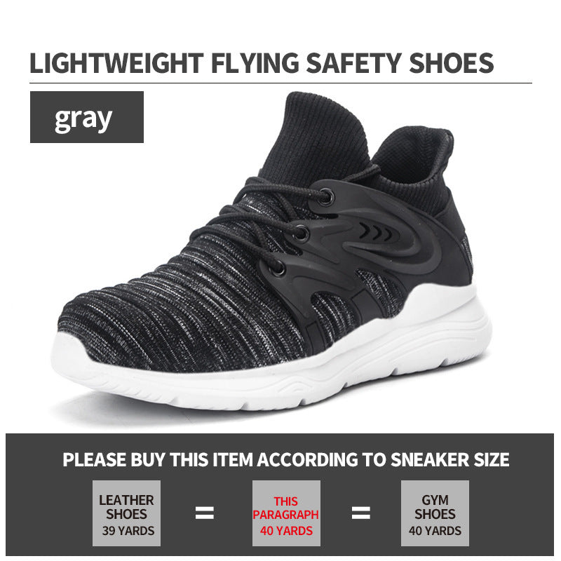 Fly-woven safety shoes