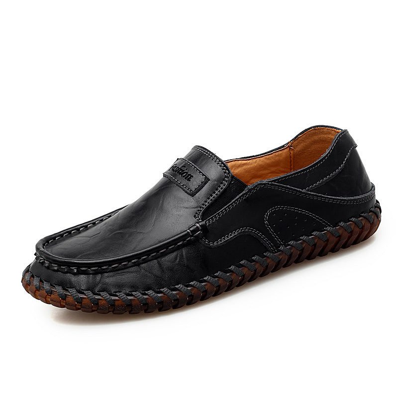 Leather Shoes Wear-Resistant Beef Tendon Sole Hand Stitched